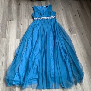 JS Boutique royal blue evening gown